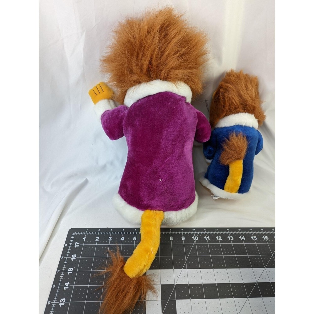 Liberty Toy Lion Plush Lot 16 12 Inch 1993 King the Jungle Crown Robe Stuffed - Picture 5 of 9